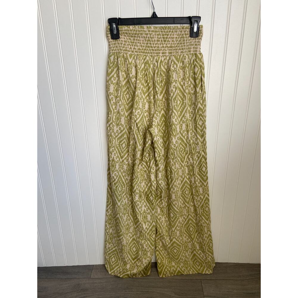 Patrons Of Peace Anthropologie Wide Leg Pants Womens XS Geometric Elastic Waist - Picture 5 of 5